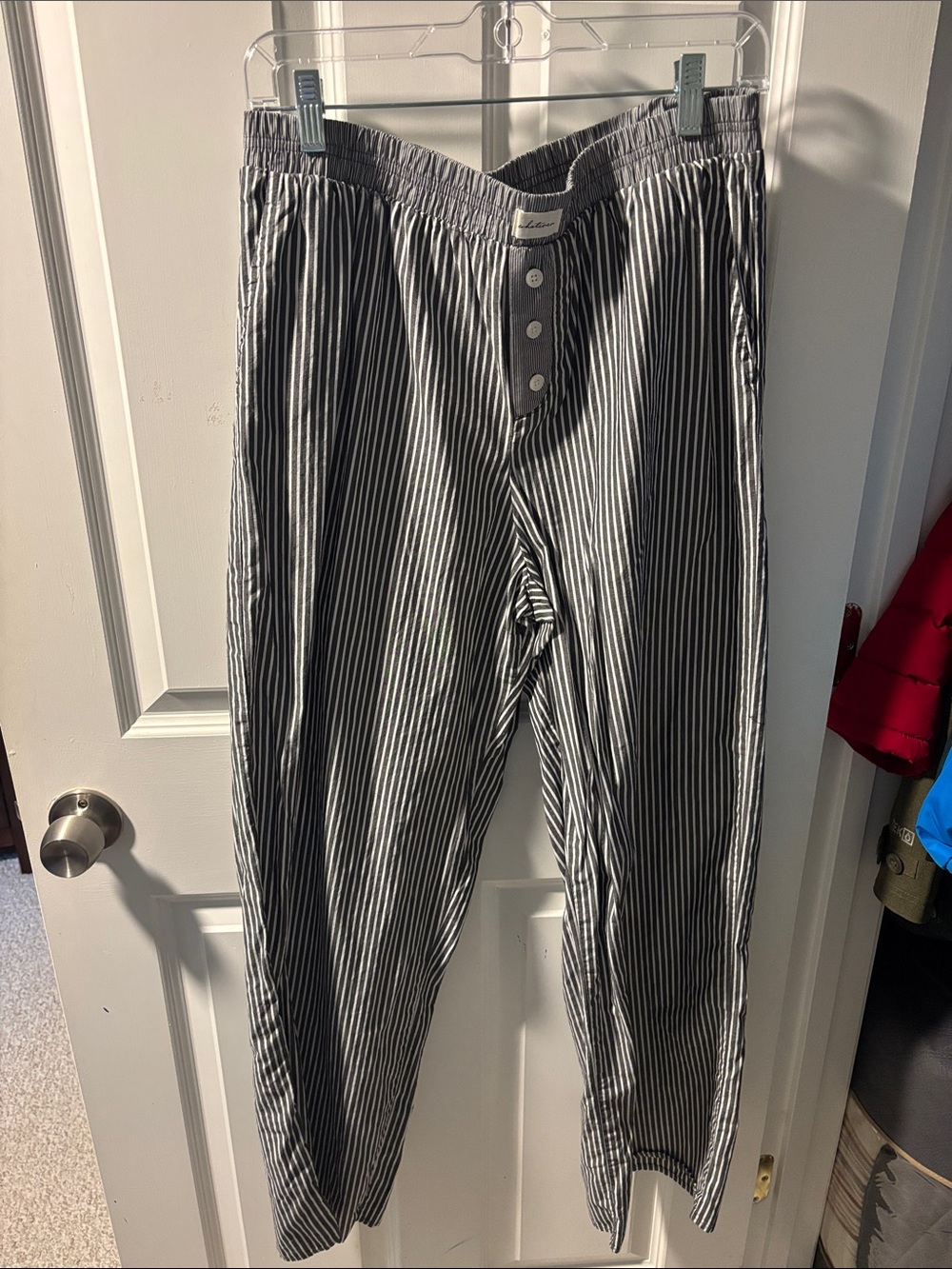 wild fable Black & White Vertical Stripe Wide Leg Pants